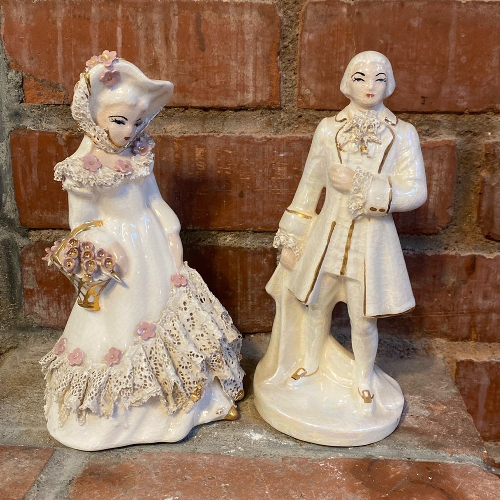 Vintage porcelain renaissance Victorian figurines